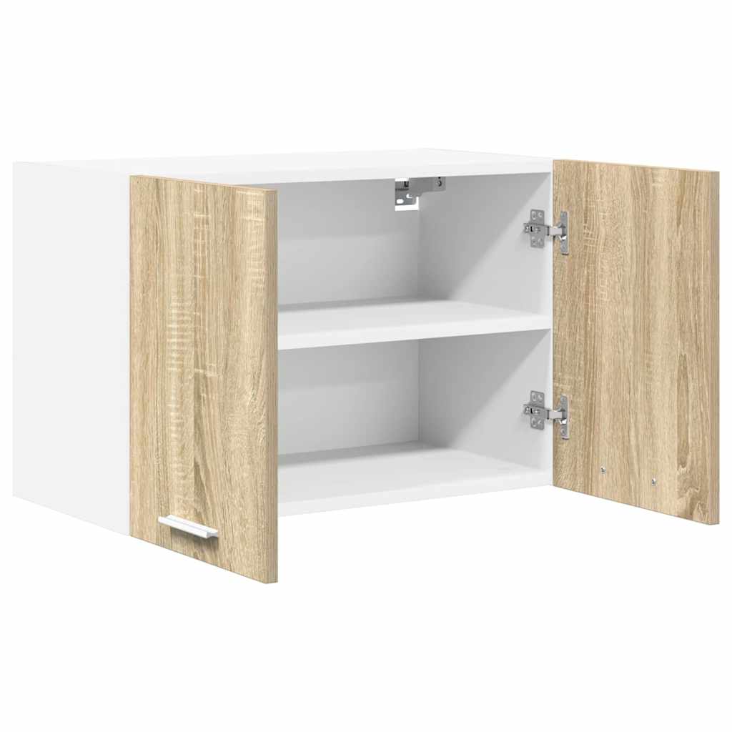 Hängeschrank 2 pcs Sonoma-Eiche und Weiß 60 x 31 x 40 cm