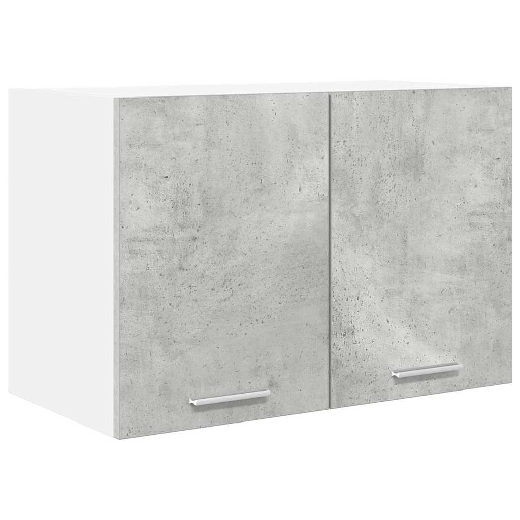 Hängeschrank mit Tür 2 pcs Betongrau und Weiß 60 x 31 x 40 cm