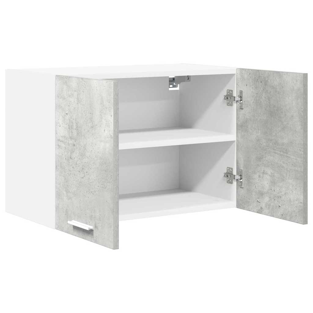 Hängeschrank mit Tür 2 pcs Betongrau und Weiß 60 x 31 x 40 cm