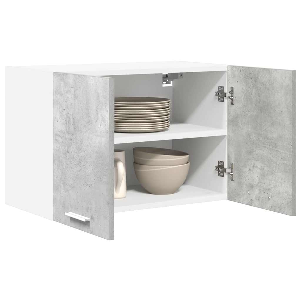 Hängeschrank mit Tür 2 pcs Betongrau und Weiß 60 x 31 x 40 cm