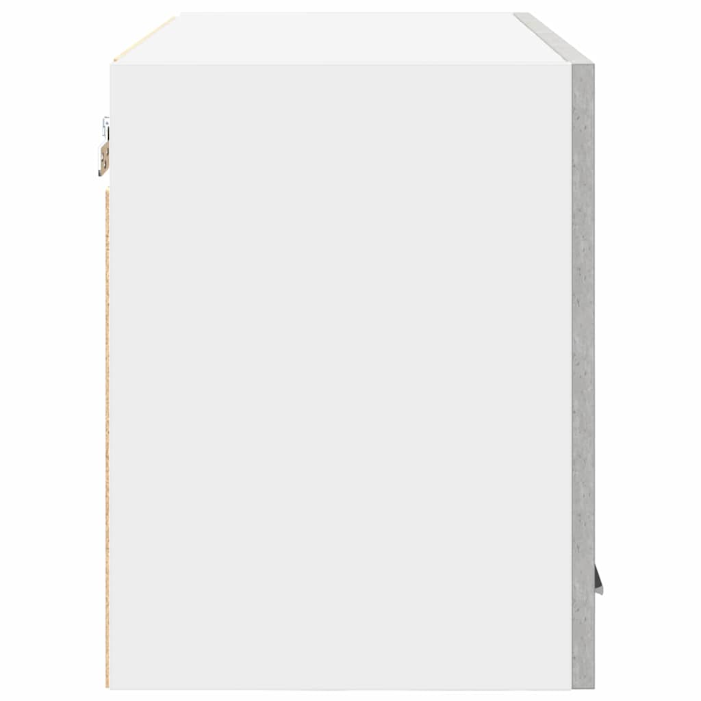 Hängeschrank mit Tür 2 pcs Betongrau und Weiß 60 x 31 x 40 cm