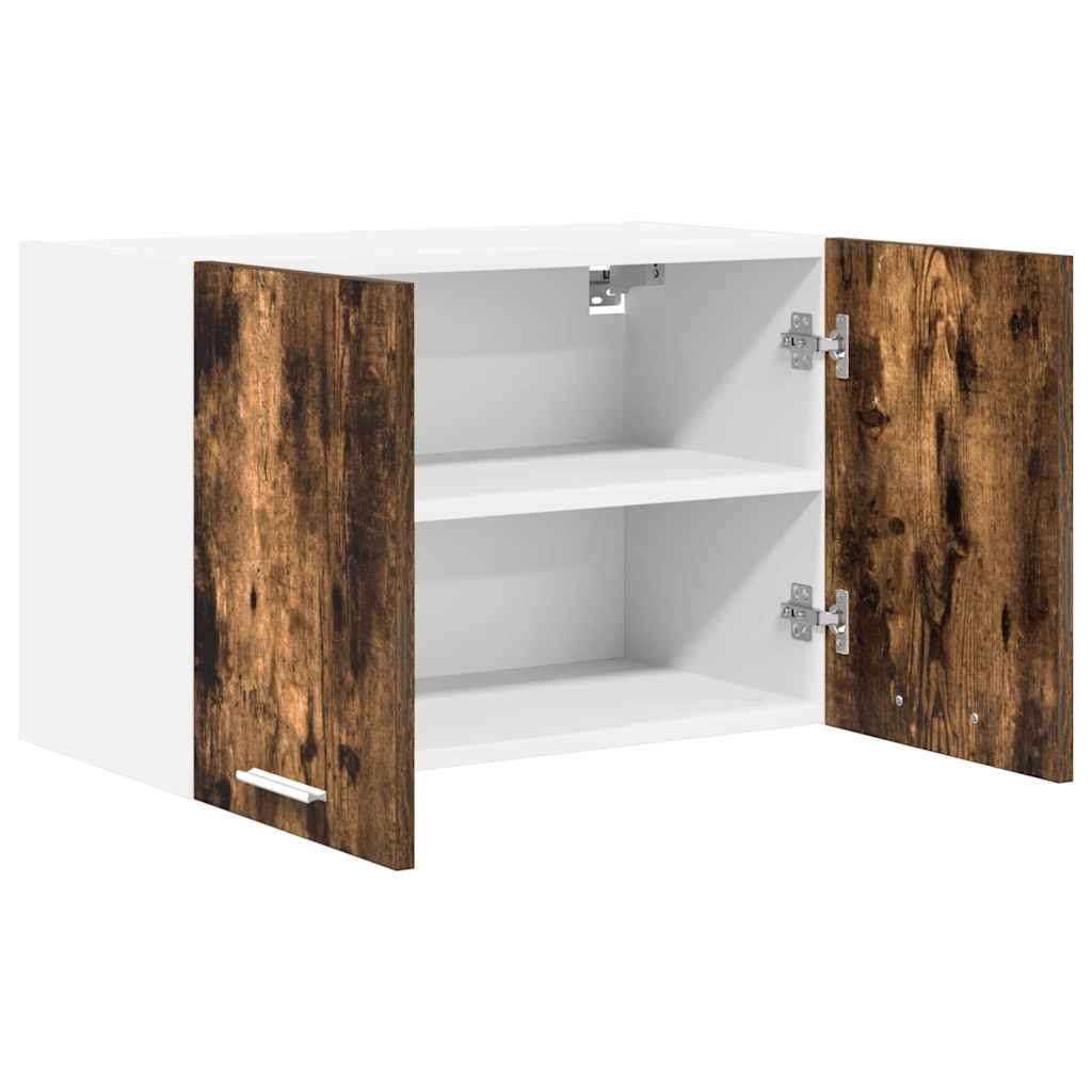 Hängeschrank 2 pcs Geräucherte Eiche und Weiß 60 x 31 x 40 cm