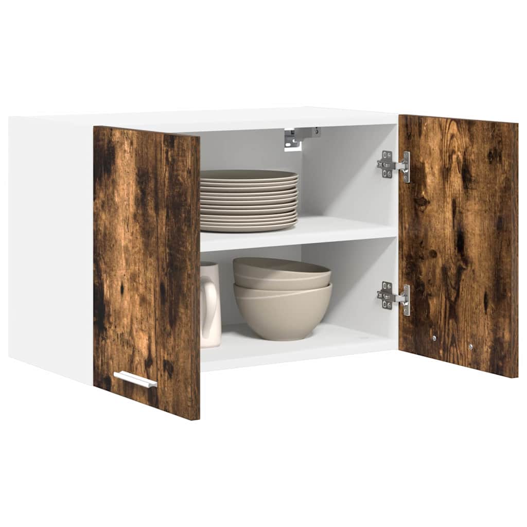 Hängeschrank 2 pcs Geräucherte Eiche und Weiß 60 x 31 x 40 cm