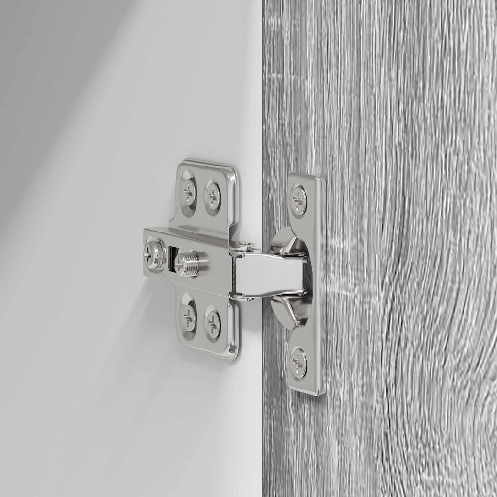 Hängeschrank mit Tür 2 pcs Grau Sonoma und Weiß 60 x 31 x 40 cm