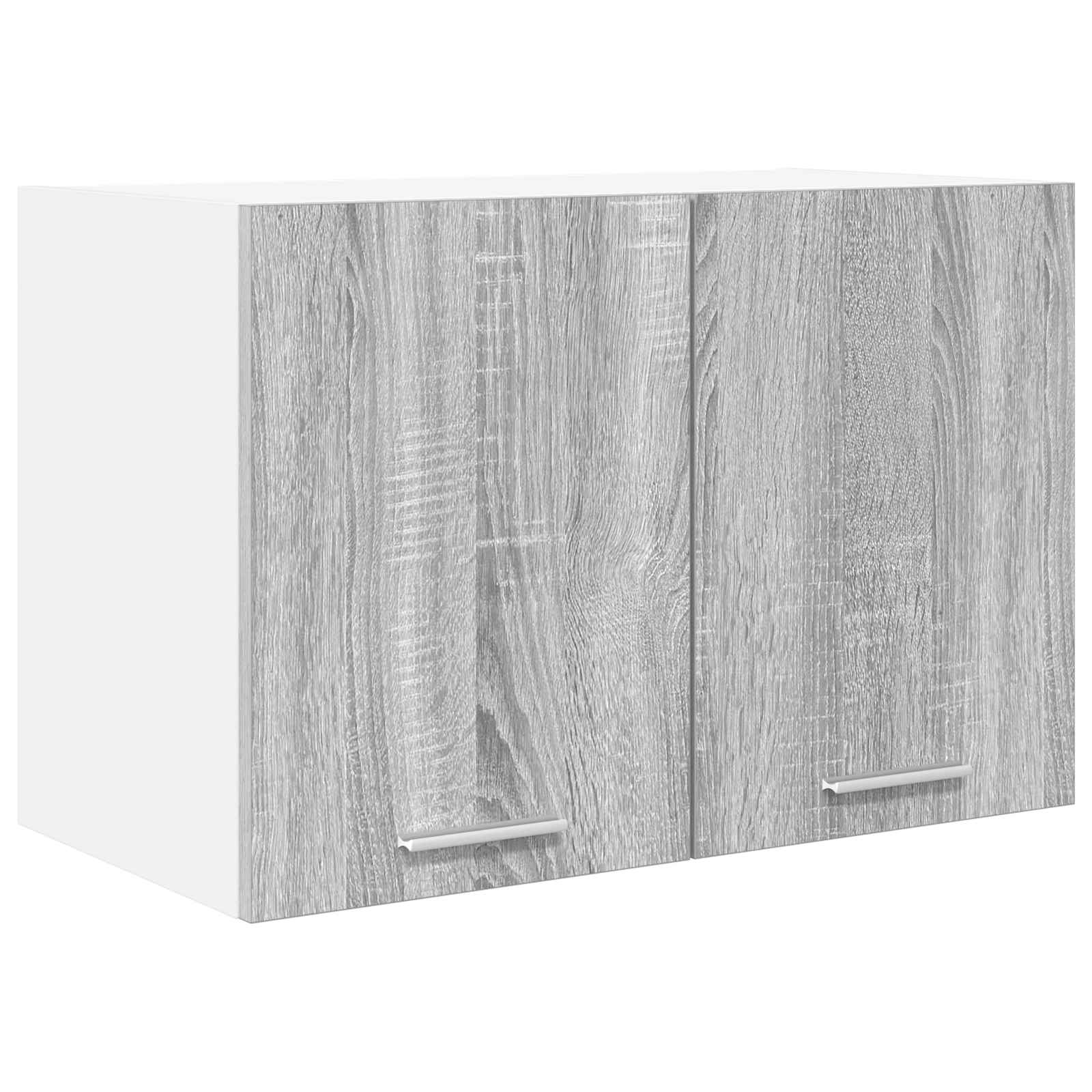 Hängeschrank mit Tür 2 pcs Grau Sonoma und Weiß 60 x 31 x 40 cm