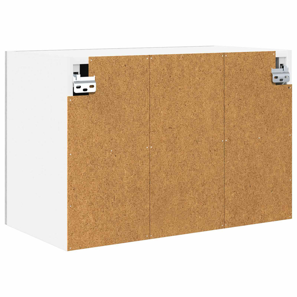 Hängeschrank mit Tür 2 pcs Grau Sonoma und Weiß 60 x 31 x 40 cm