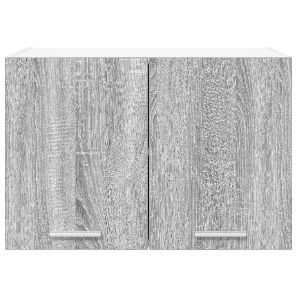 Hängeschrank mit Tür 2 pcs Grau Sonoma und Weiß 60 x 31 x 40 cm