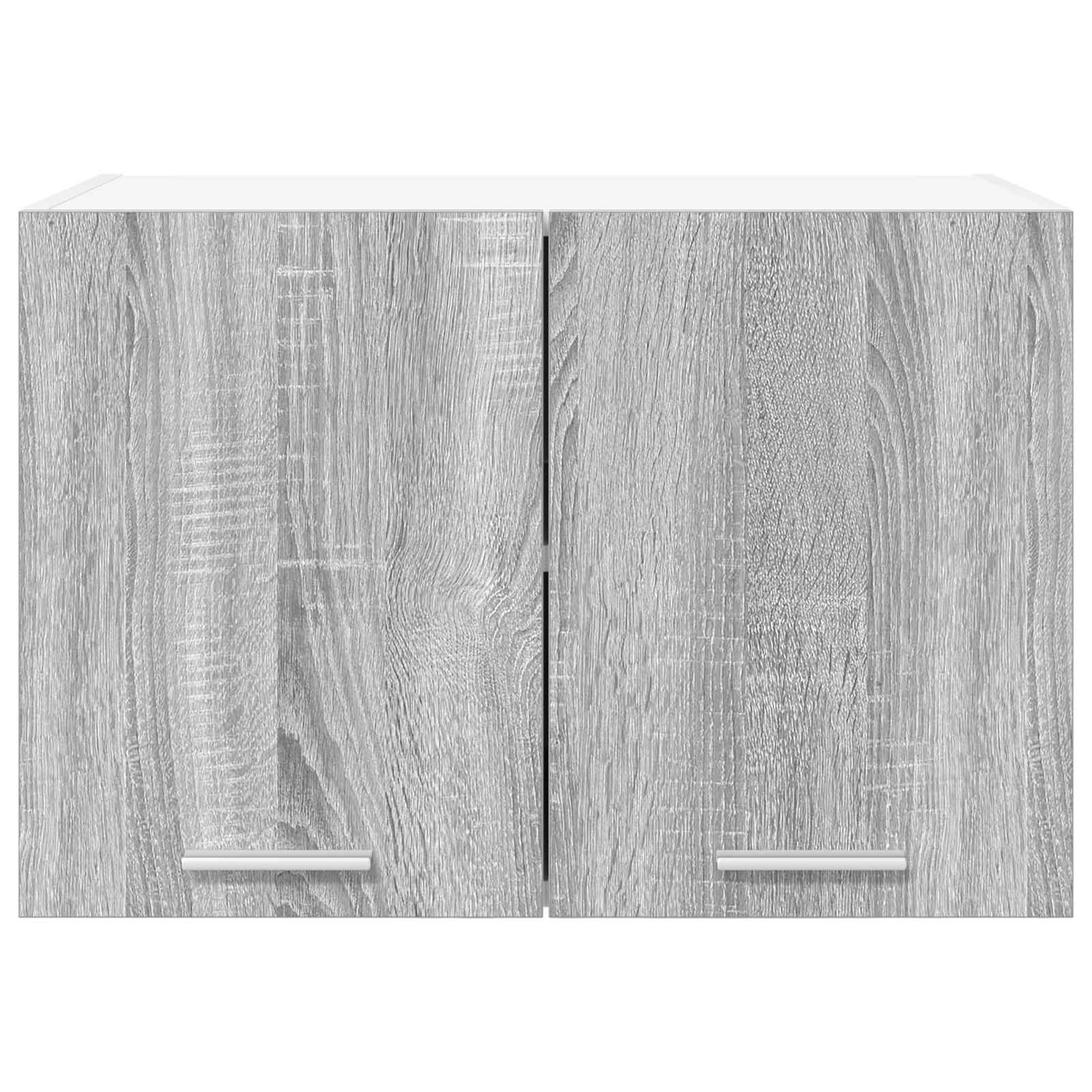 Hängeschrank mit Tür 2 pcs Grau Sonoma und Weiß 60 x 31 x 40 cm