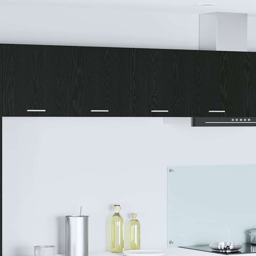 Hängeschrank Schwarz Eichen-Optik 80 x 31 x 40 cm Holzwerkstoff