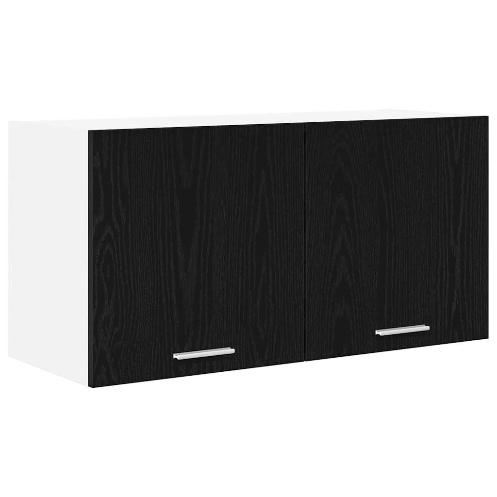 Hängeschrank Schwarz Eichen-Optik 80 x 31 x 40 cm Holzwerkstoff