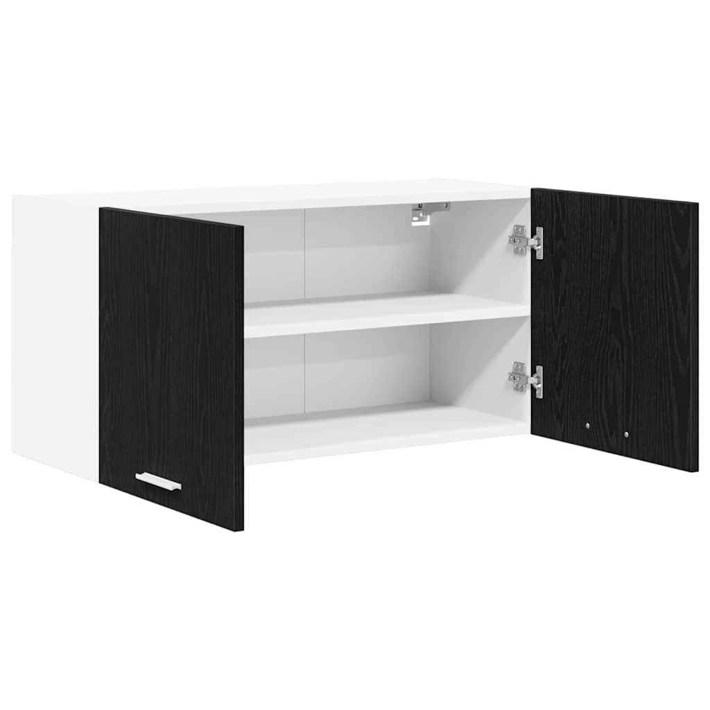 Hängeschrank Schwarz Eichen-Optik 80 x 31 x 40 cm Holzwerkstoff