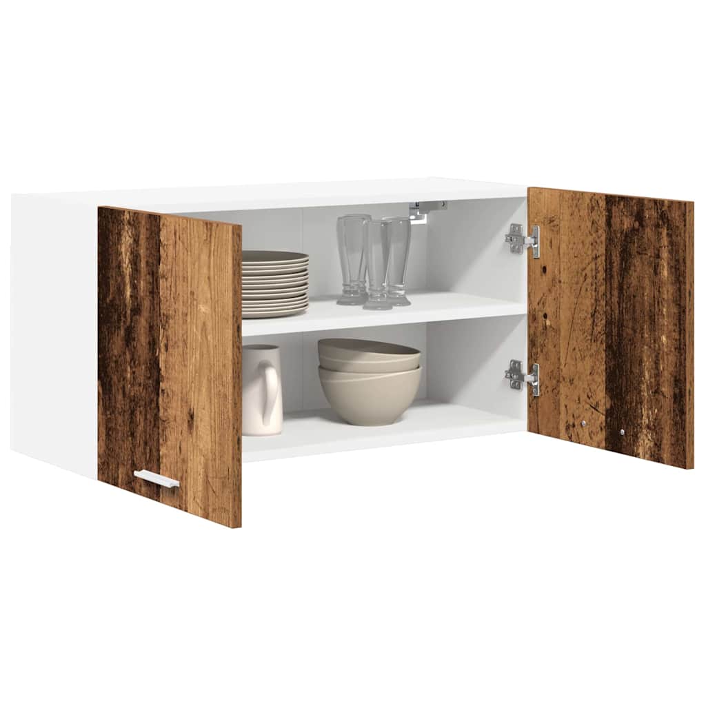 Hängeschrank mit Speicher Altholz 80 x 31 x 40 cm Holzwerkstoff