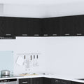 Hängeschrank Schwarze Eiche und Weiß 57 x 57 x 40 cm