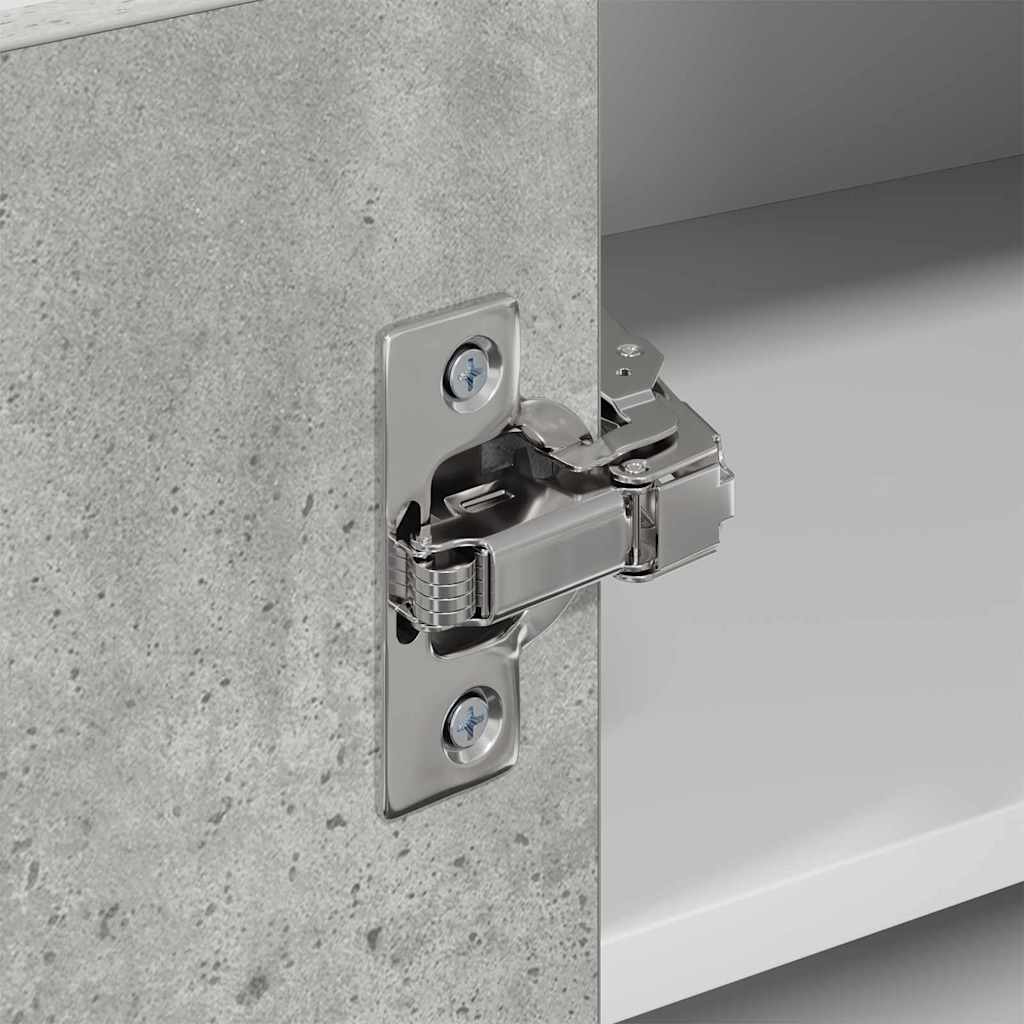 Hängeschrank Betongrau und Weiß 57 x 57 x 40 cm Holzwerkstoff