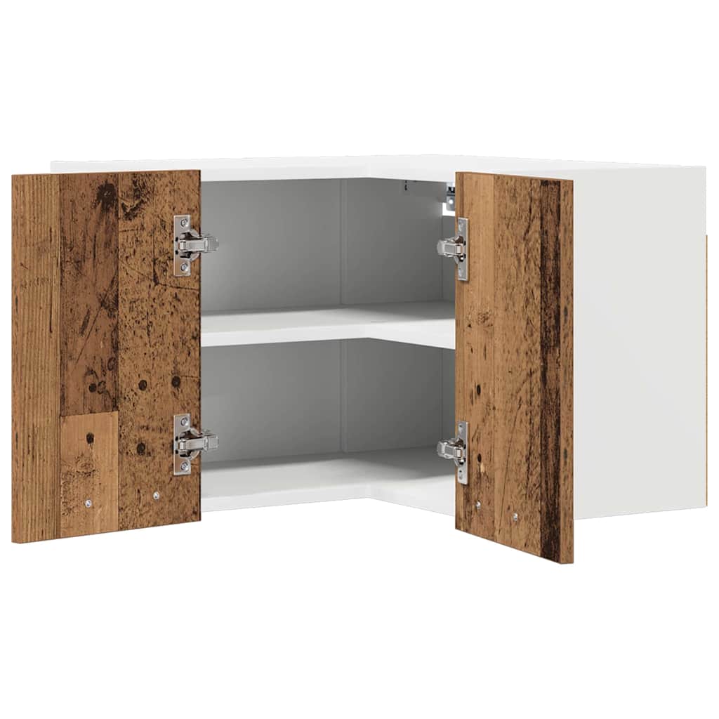 Hängeschrank Altes Holz und Weiß 57 x 57 x 40 cm Holzwerkstoff
