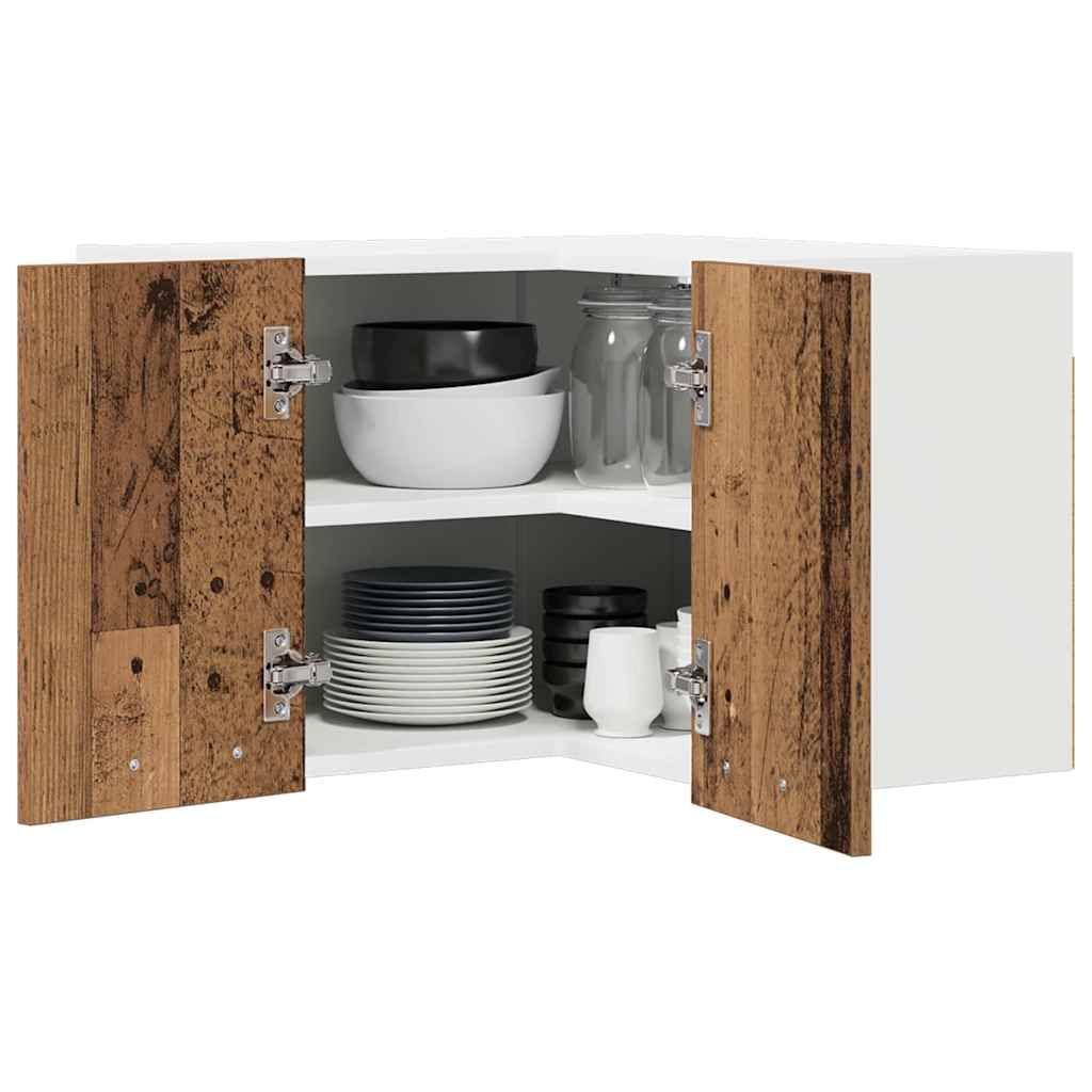 Hängeschrank Altes Holz und Weiß 57 x 57 x 40 cm Holzwerkstoff
