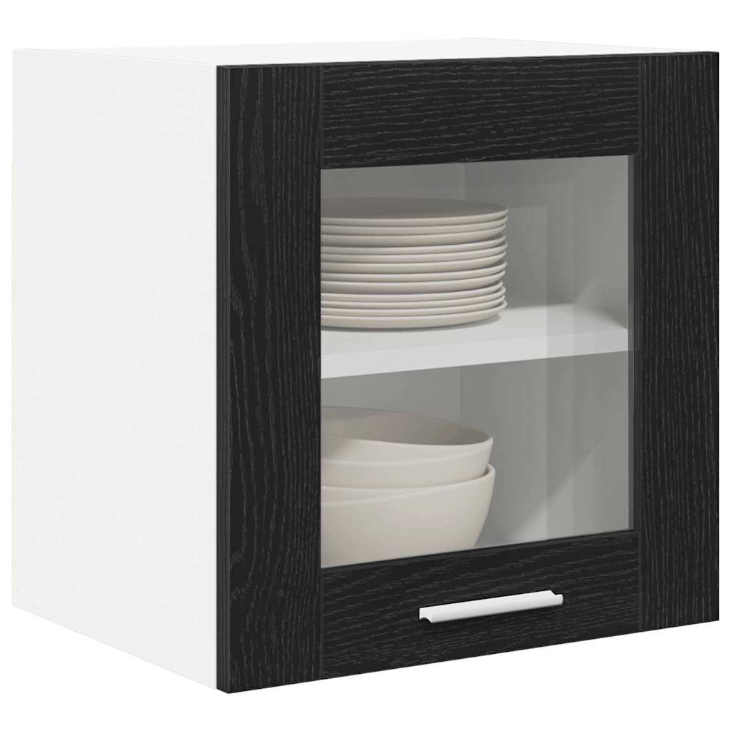 Hängeschrank Schwarz Eichen-Optik 40 x 31 x 40 cm Holzwerkstoff