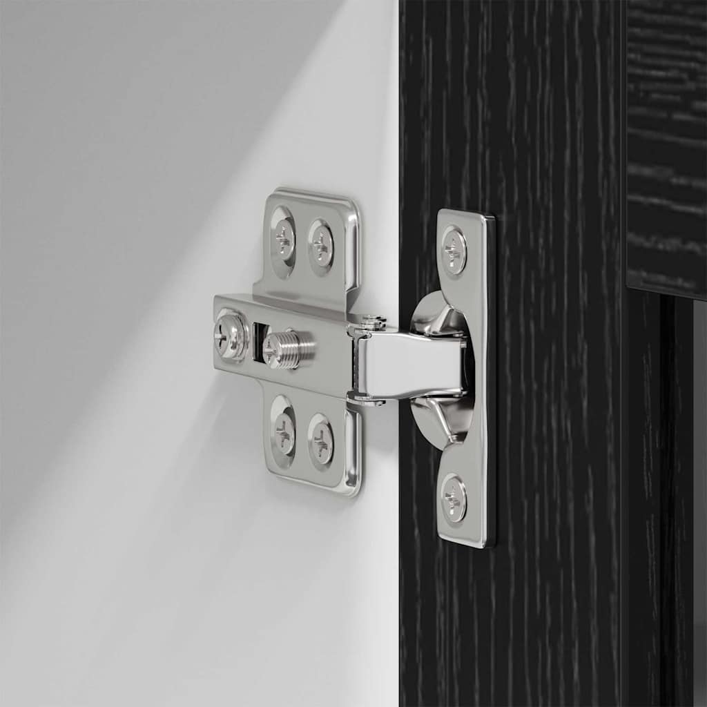 Hängeschrank mit Tür 2 pcs Schwarz Eichen-Optik 40 x 31 x 40 cm