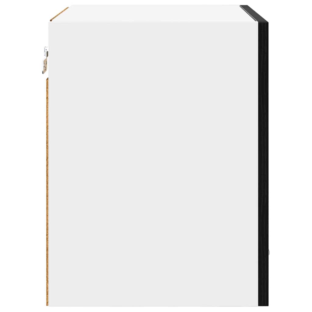 Hängeschrank mit Tür 2 pcs Schwarz Eichen-Optik 40 x 31 x 40 cm