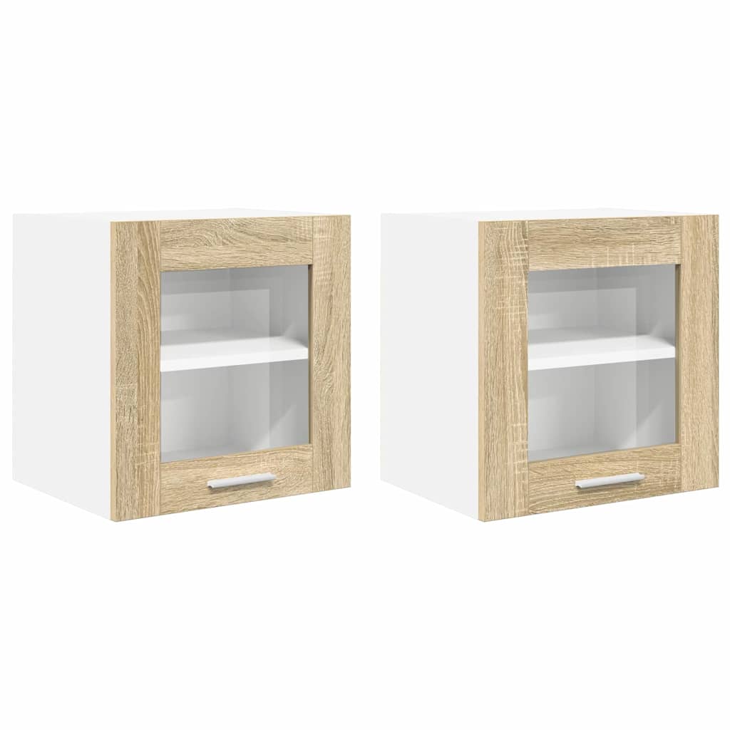 Hängeschrank 2 pcs Sonoma-Eiche 40 x 31 x 40 cm Holzwerkstoff