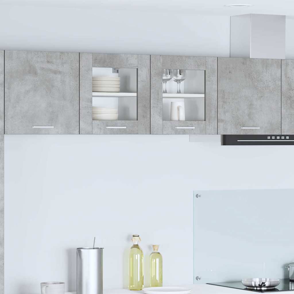 Hängeschrank mit Speicher Riga 2 pcs Beton Grau 40 x 31 x 40 cm