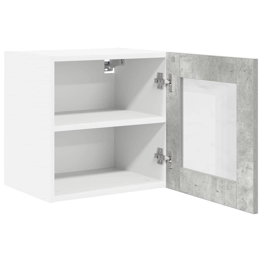 Hängeschrank mit Speicher Riga 2 pcs Beton Grau 40 x 31 x 40 cm