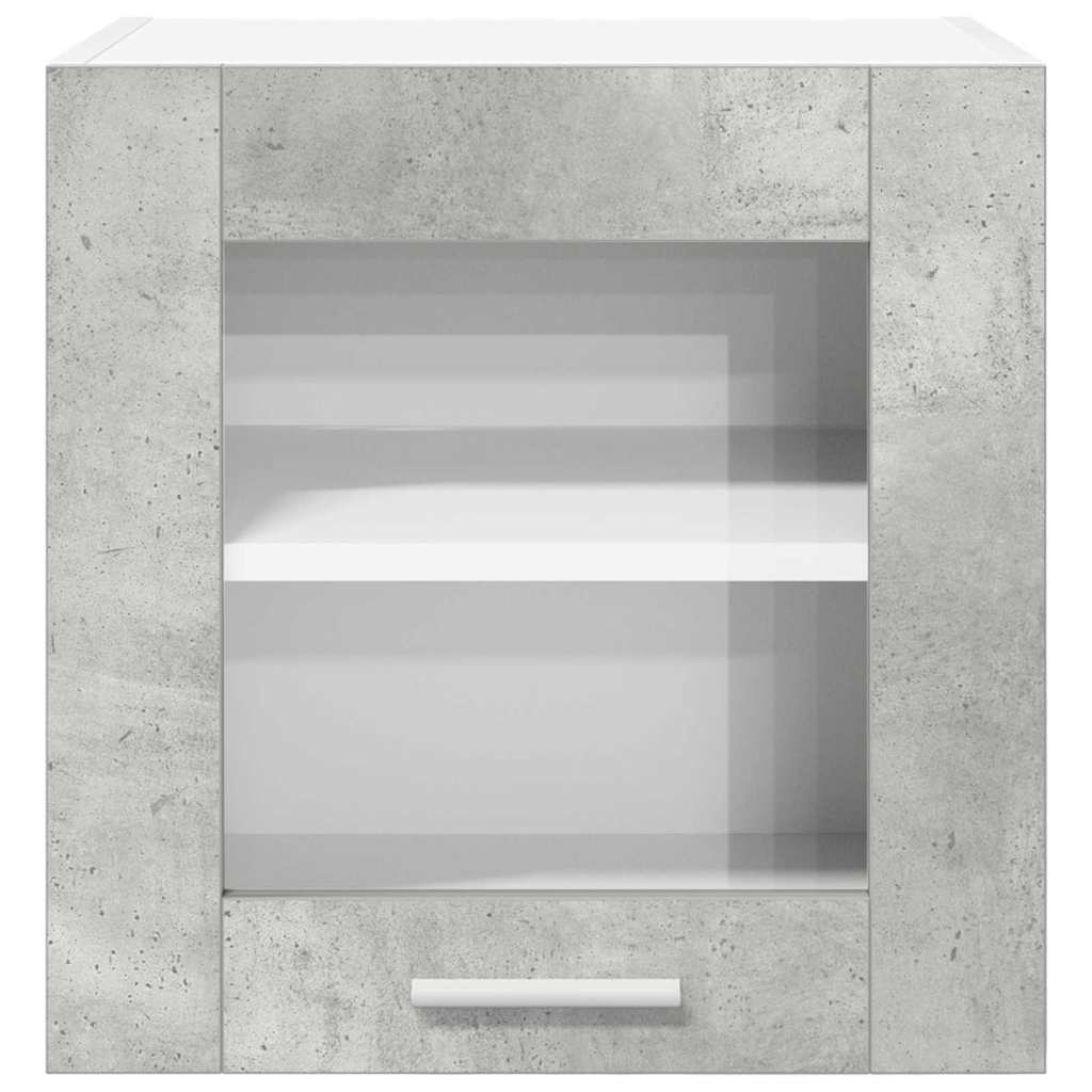 Hängeschrank mit Speicher Riga 2 pcs Beton Grau 40 x 31 x 40 cm