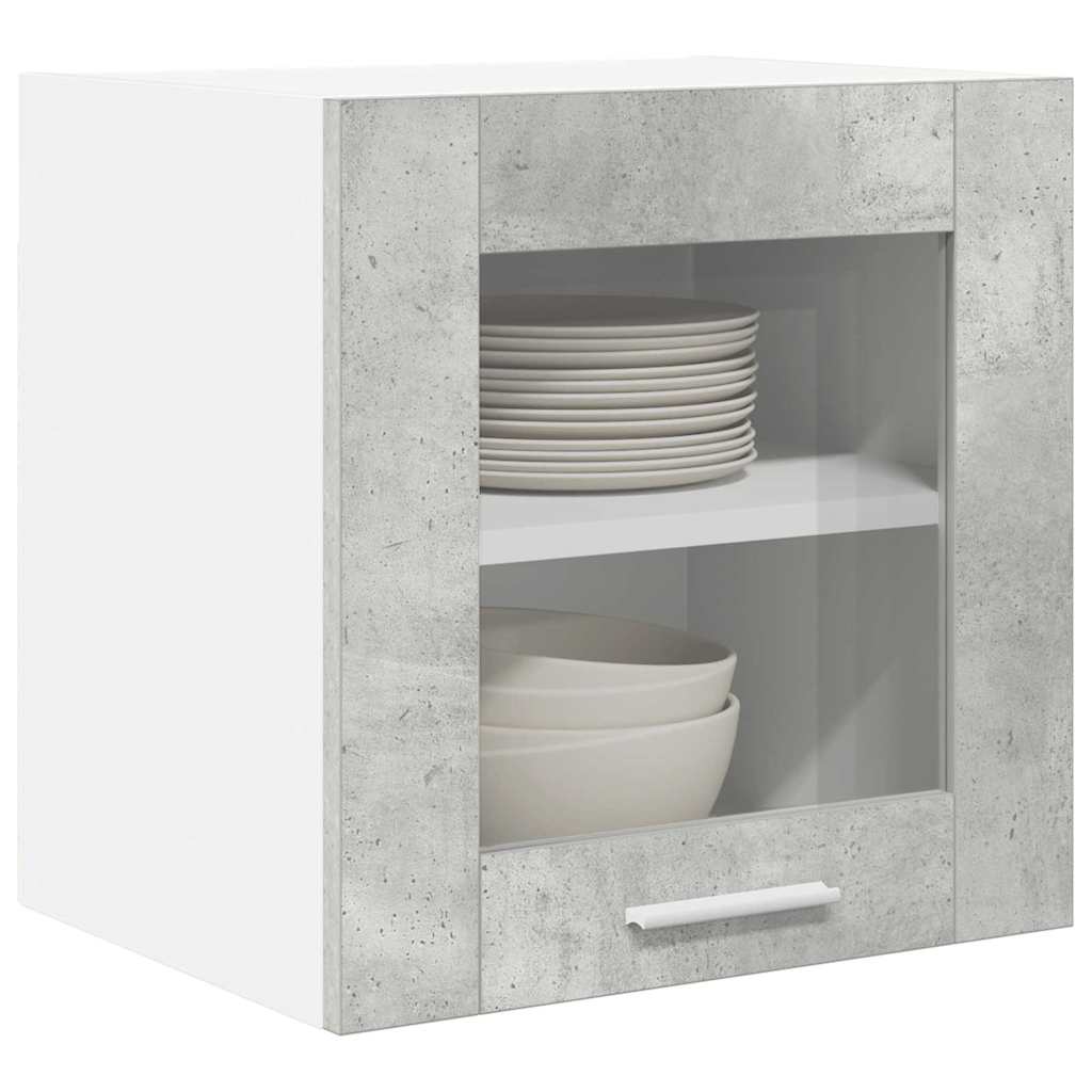 Hängeschrank mit Speicher Riga 2 pcs Beton Grau 40 x 31 x 40 cm
