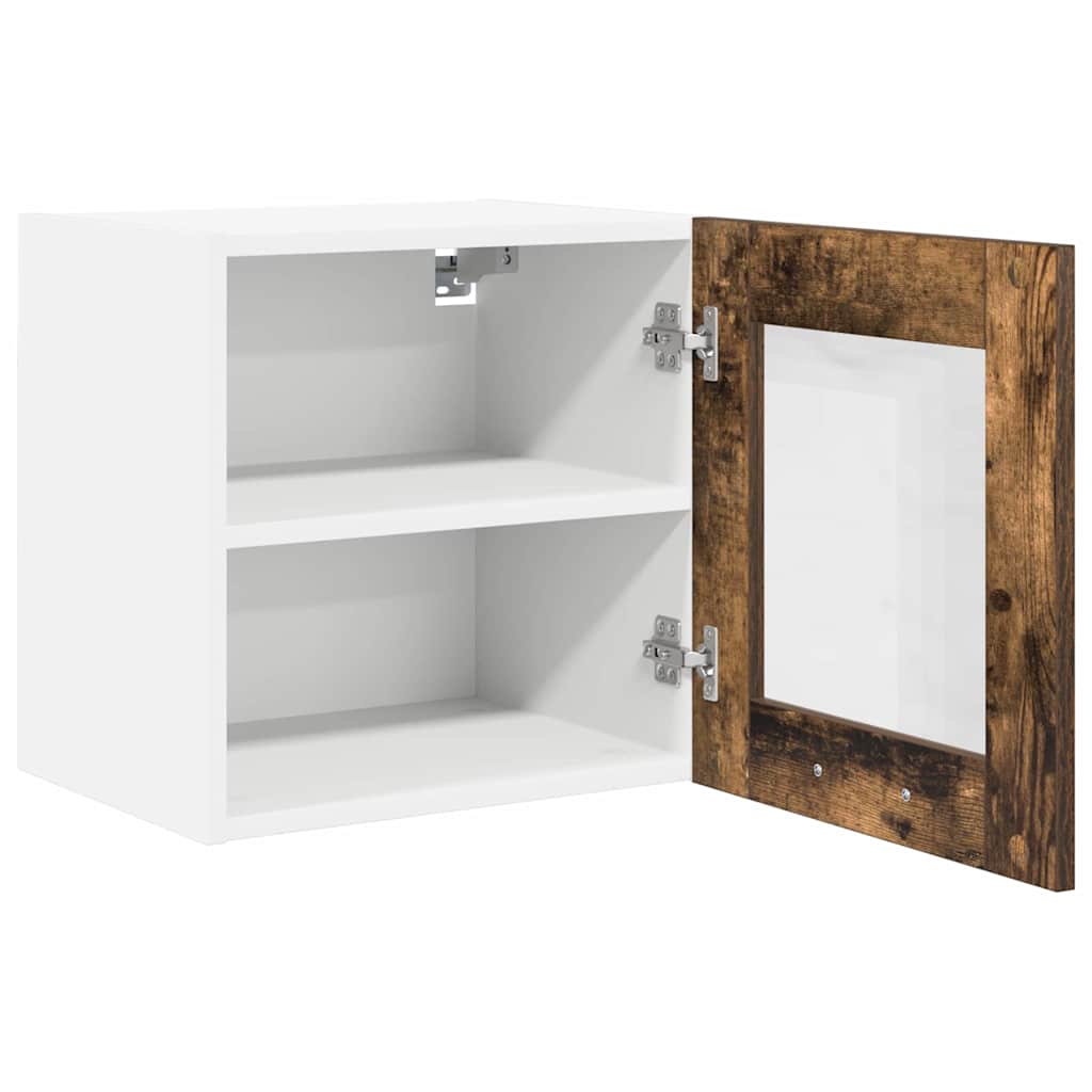 Hängeschrank mit Tür 2 pcs Geräucherte Eiche 40 x 31 x 40 cm