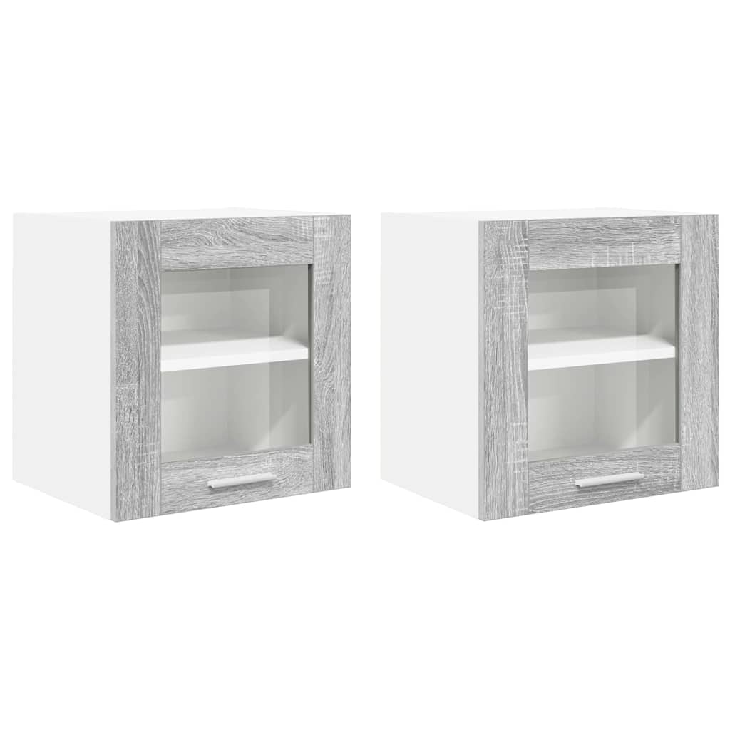 Hängeschrank 2 pcs Graues Sonoma 40 x 31 x 40 cm Holzwerkstoff