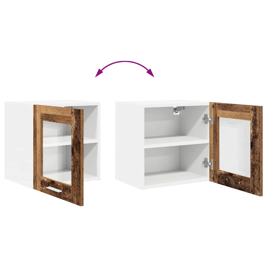 Hängeschrank mit Speicher Altholz 40 x 31 x 40 cm Holzwerkstoff