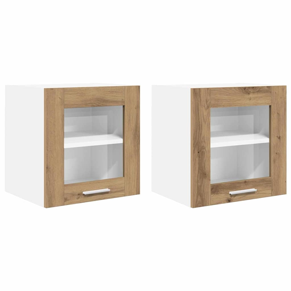 Hängeschrank mit Tür Riga 2 pcs Artisan-Eiche 40 x 31 x 40 cm