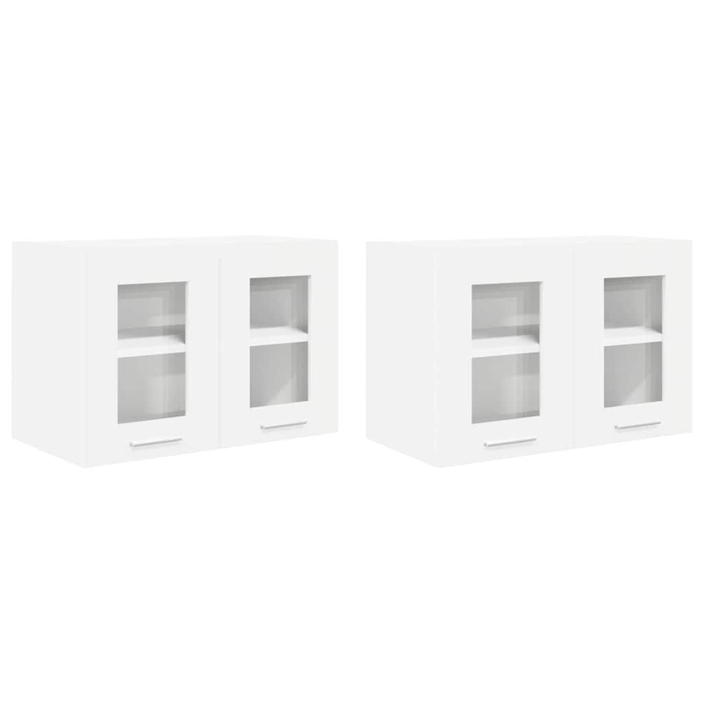 Hängeschrank mit Tür 2 pcs Weiß 60 x 31 x 40 cm Holzwerkstoff