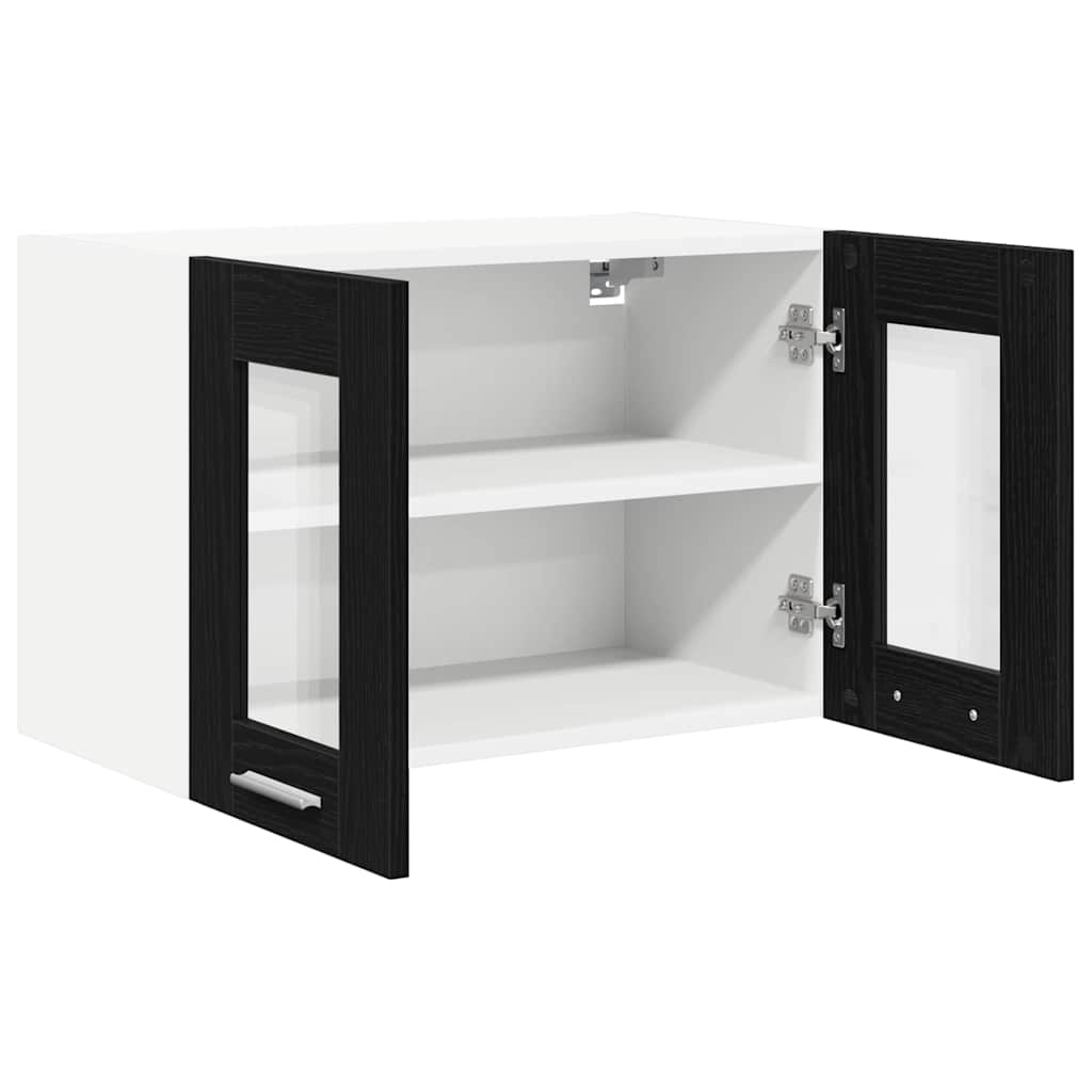 Hängeschrank Schwarz Eichen-Optik 60 x 31 x 40 cm Holzwerkstoff
