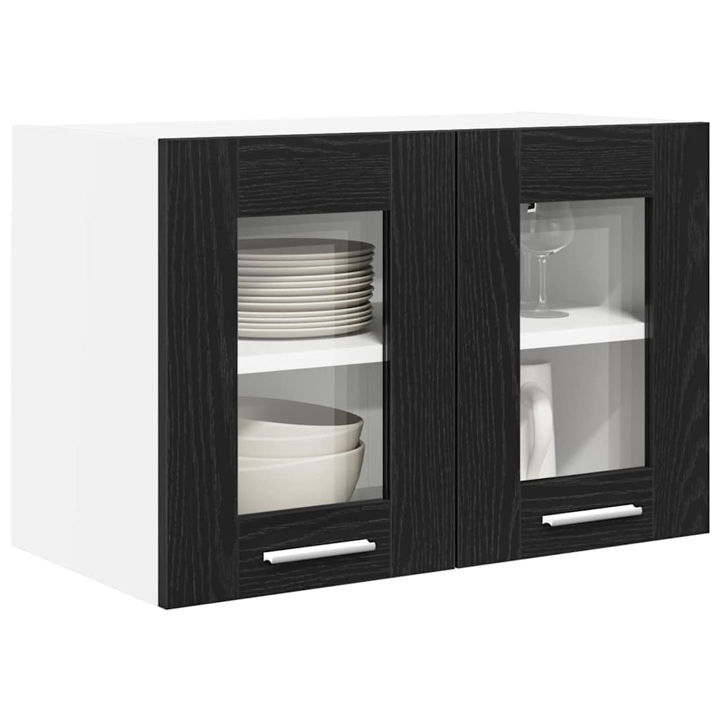 Hängeschrank Schwarz Eichen-Optik 60 x 31 x 40 cm Holzwerkstoff