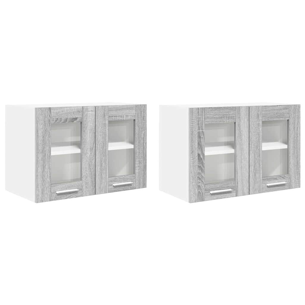 Hängeschrank 2 pcs Graues Sonoma 60 x 31 x 40 cm Holzwerkstoff