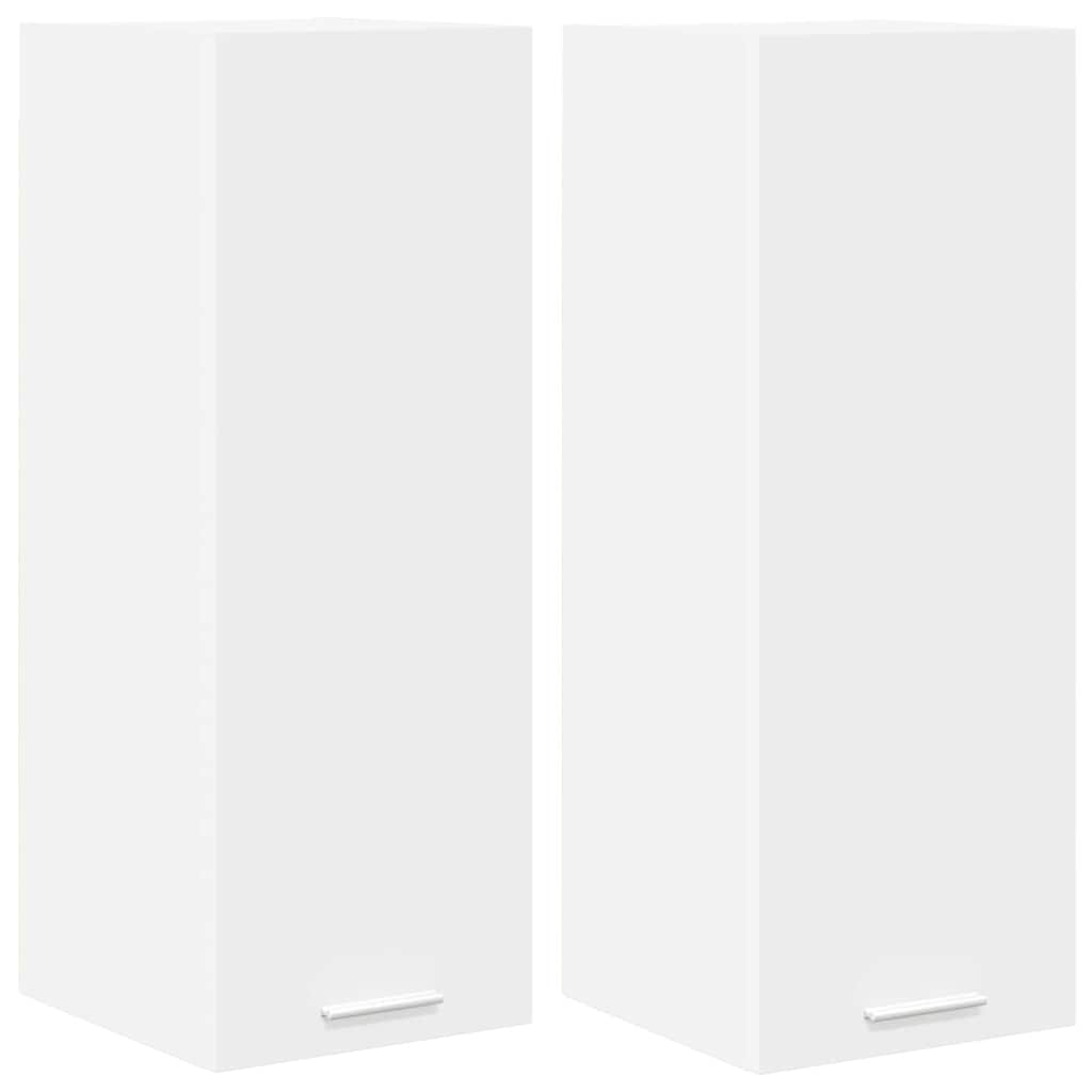 Hängeschrank mit Tür 2 pcs Weiß 30 x 31 x 80 cm Holzwerkstoff