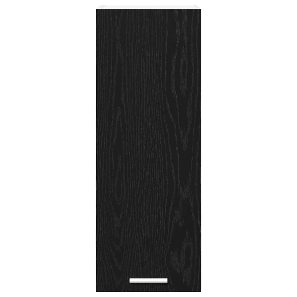Hängeschrank mit Tür Schwarze Eiche und Weiß 30 x 31 x 80 cm