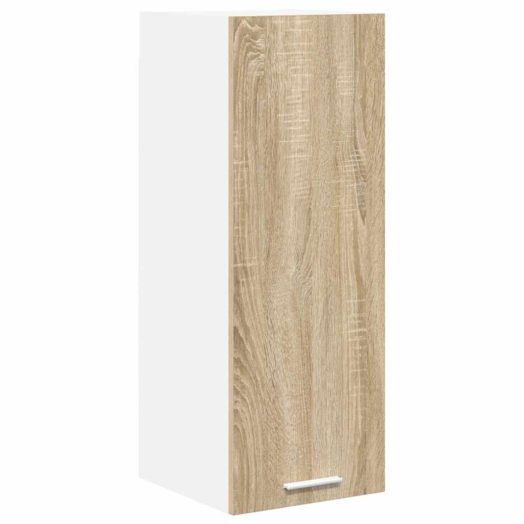 Hängeschrank 2 pcs Sonoma-Eiche und Weiß 30 x 31 x 80 cm
