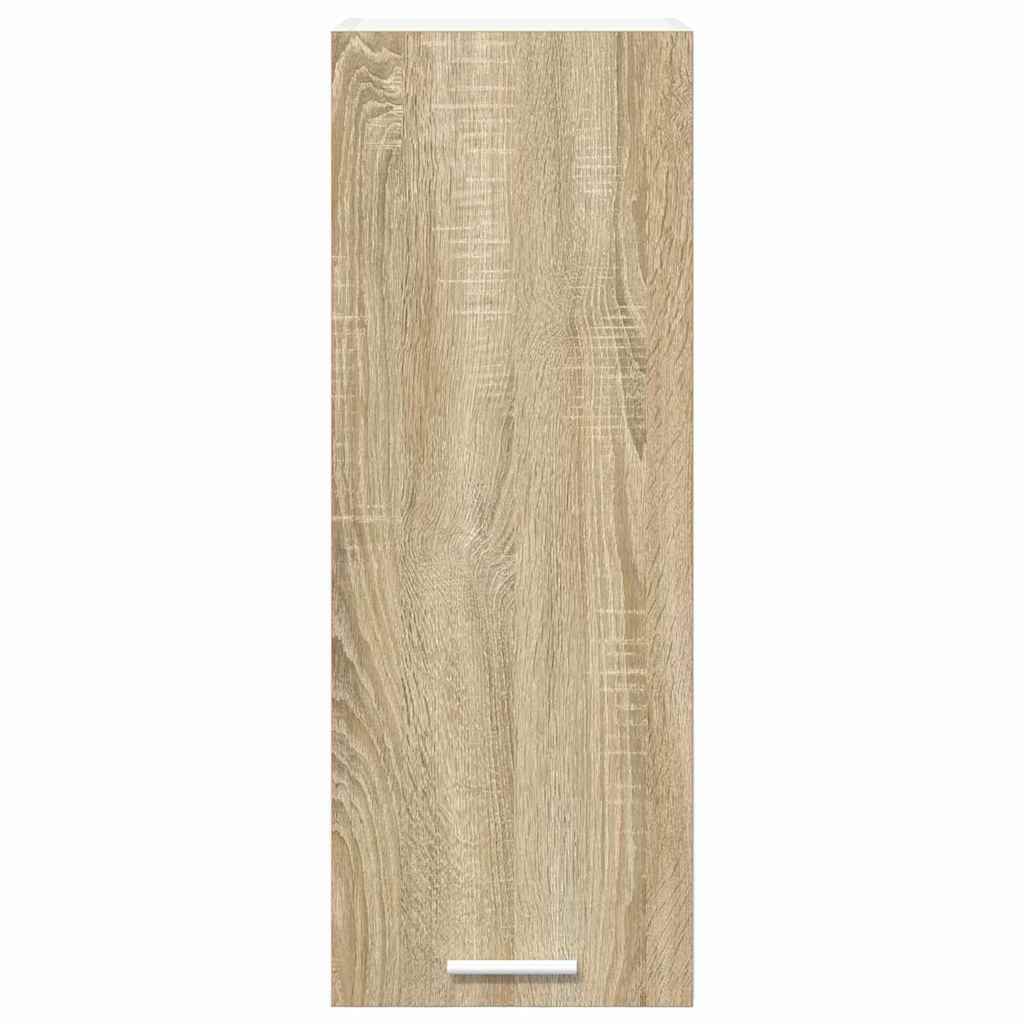 Hängeschrank 2 pcs Sonoma-Eiche und Weiß 30 x 31 x 80 cm