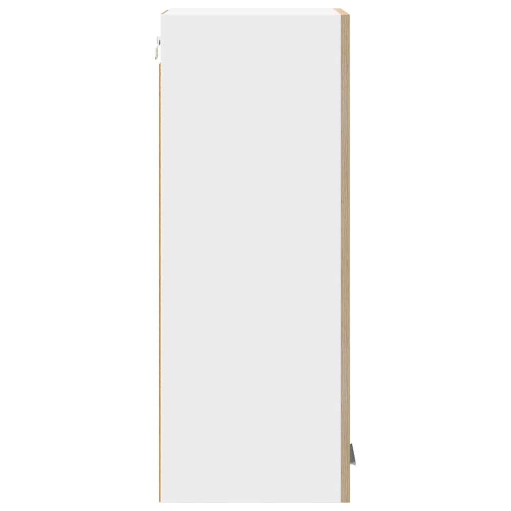 Hängeschrank 2 pcs Sonoma-Eiche und Weiß 30 x 31 x 80 cm