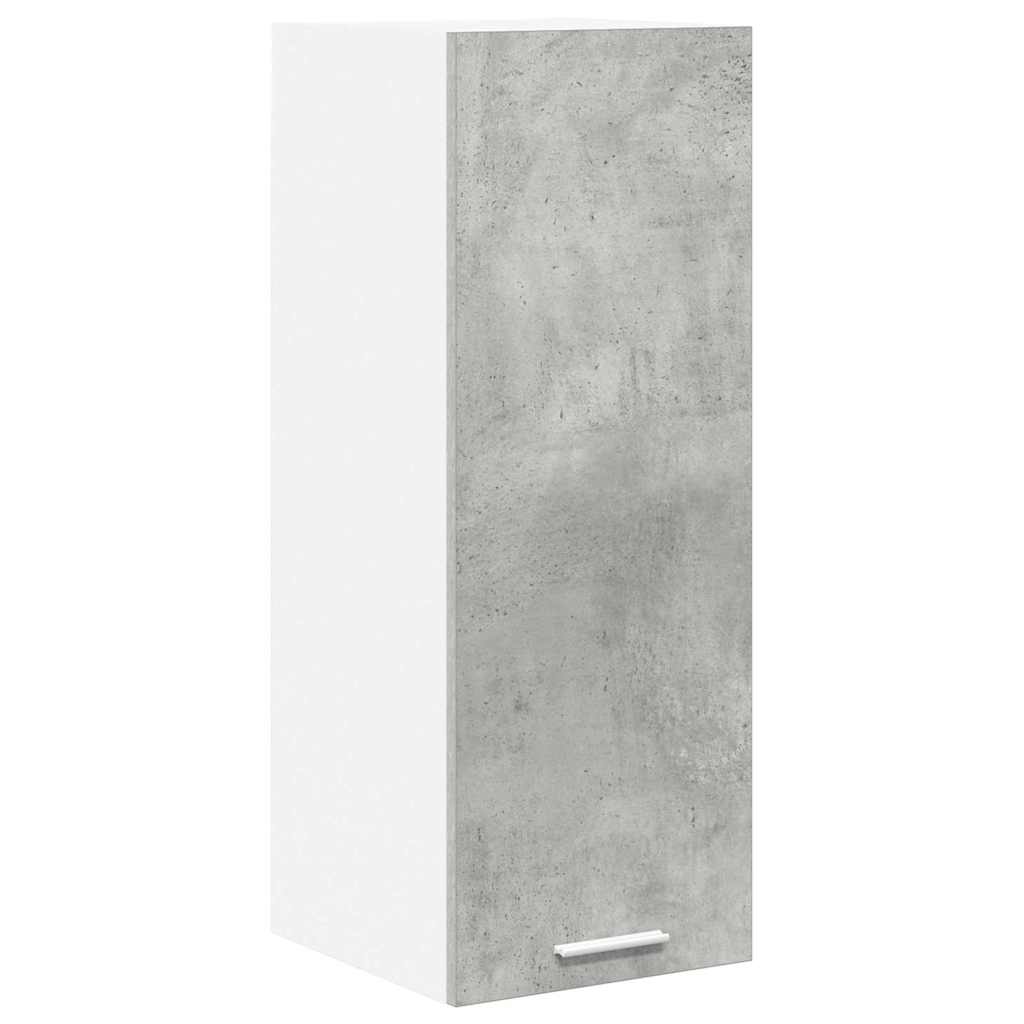 Hängeschrank mit Tür 2 pcs Betongrau und Weiß 30 x 31 x 80 cm