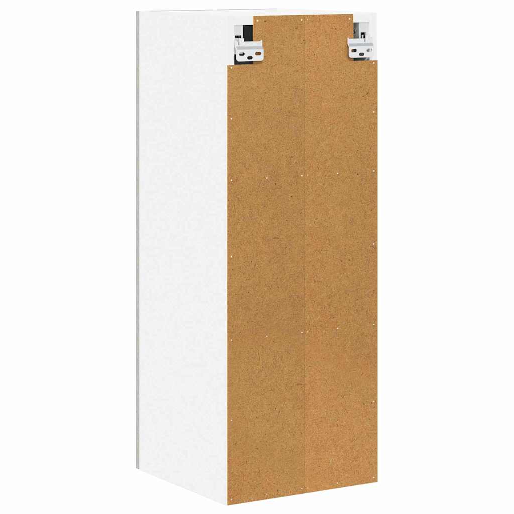 Hängeschrank mit Tür 2 pcs Betongrau und Weiß 30 x 31 x 80 cm