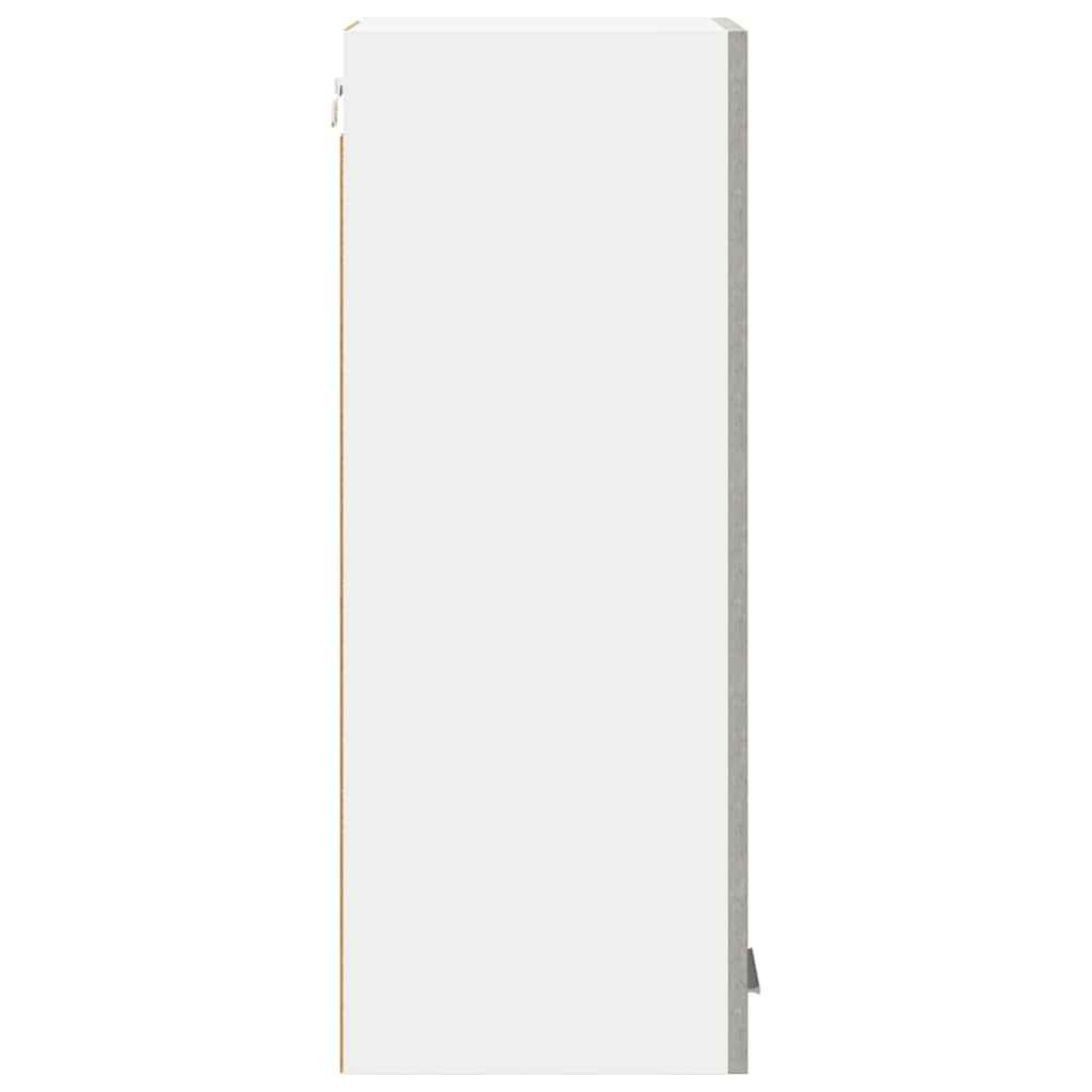 Hängeschrank mit Tür 2 pcs Betongrau und Weiß 30 x 31 x 80 cm