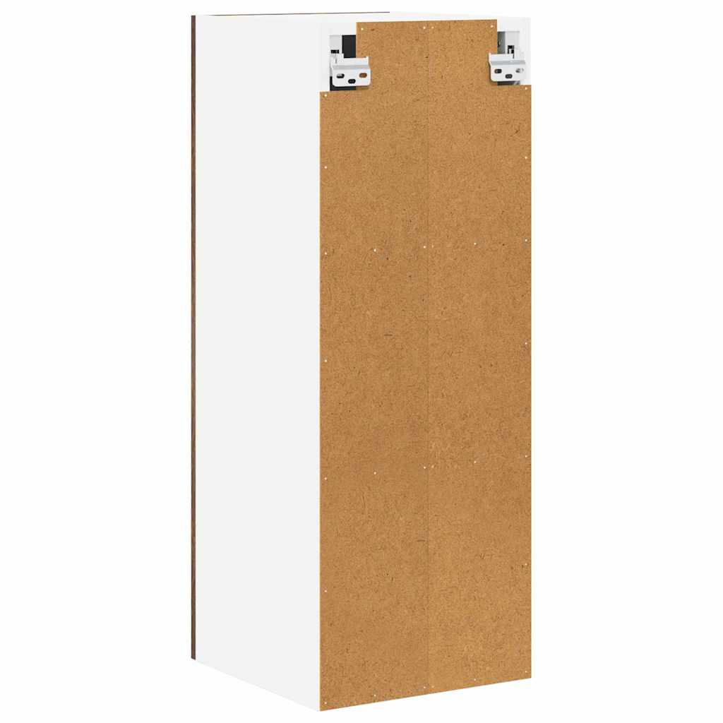 Hängeschrank mit Tür Geräucherte Eiche und Weiß 30 x 31 x 80 cm
