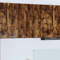 Hängeschrank mit Speicher Riga 2 pcs Geräucherte Eiche und Weiß