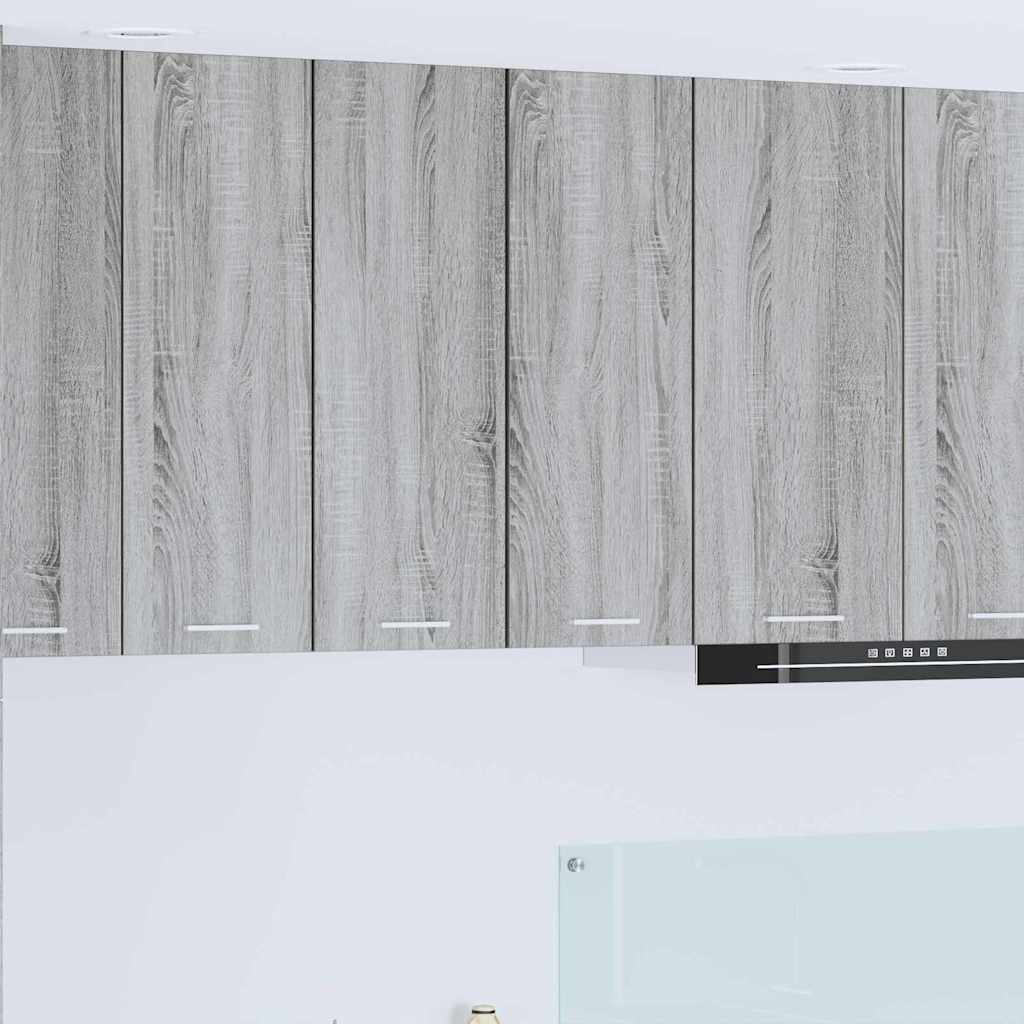 Hängeschrank Grau Sonoma und Weiß 30 x 31 x 80 cm Holzwerkstoff