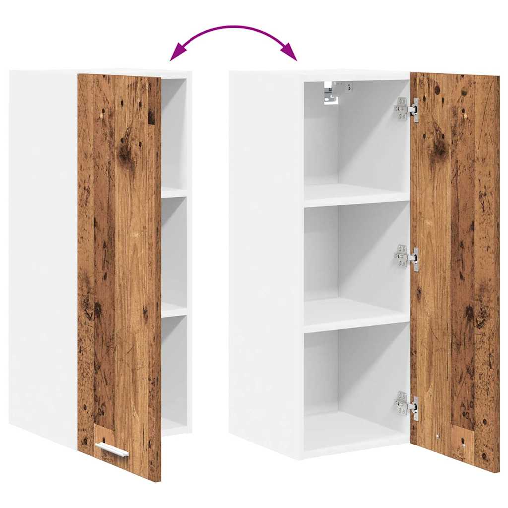 Hängeschrank Altes Holz und Weiß 30 x 31 x 80 cm Holzwerkstoff