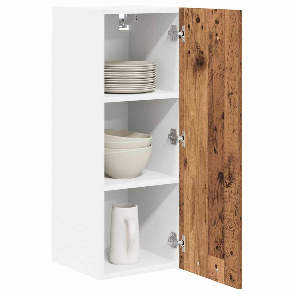Hängeschrank Altes Holz und Weiß 30 x 31 x 80 cm Holzwerkstoff