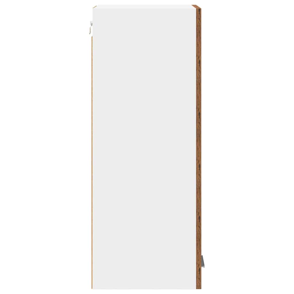 Hängeschrank mit Tür 2 pcs Altes Holz und Weiß 30 x 31 x 80 cm